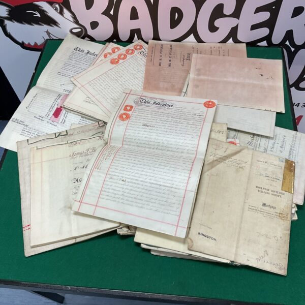 Victorian indentures and legal documents, a historical collection of estate papers.