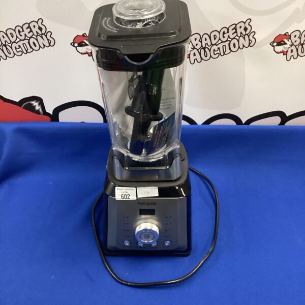 Homgeek HM-HB01 food blender in silver and black.