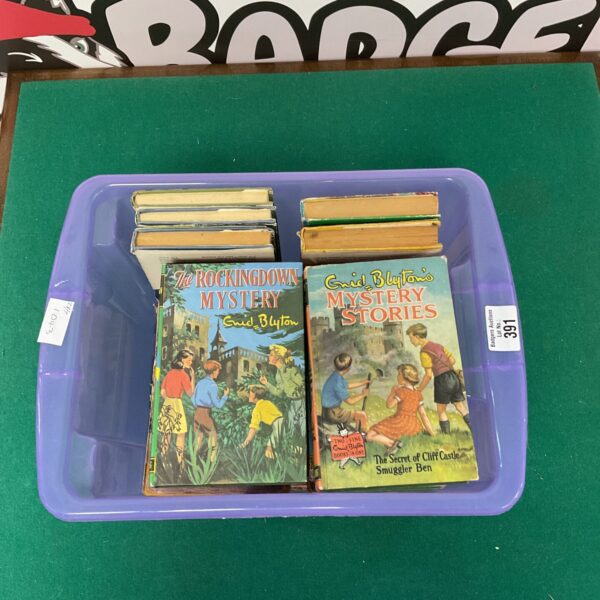 Vintage Enid Blyton book lot with colourful covers.