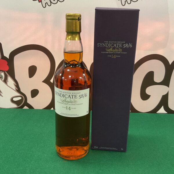 Vintage Syndicate 58/6 Speyside Blended Malt Whiskey bottle for collectors.