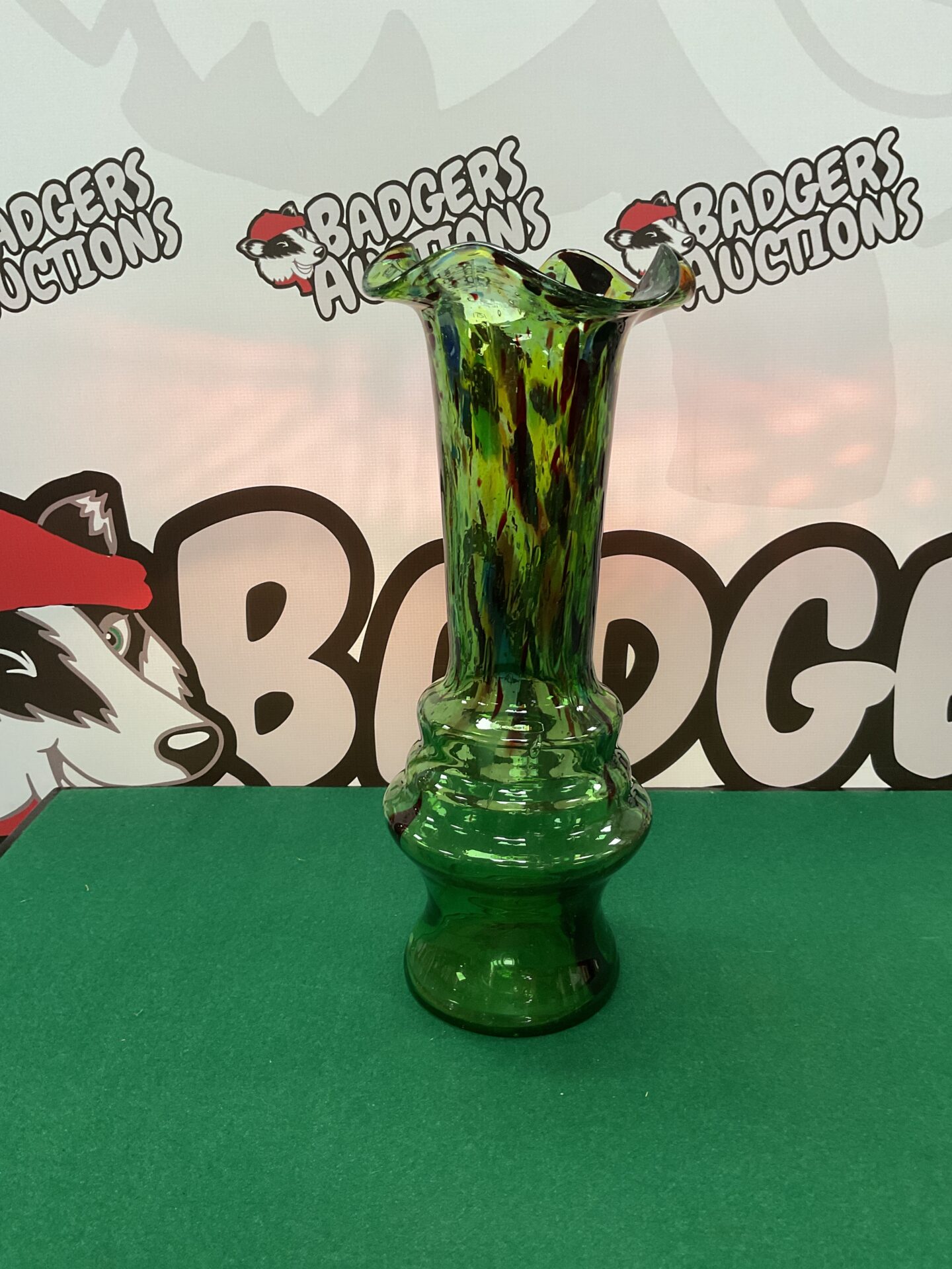 881 Large 14” Murano Style Vase