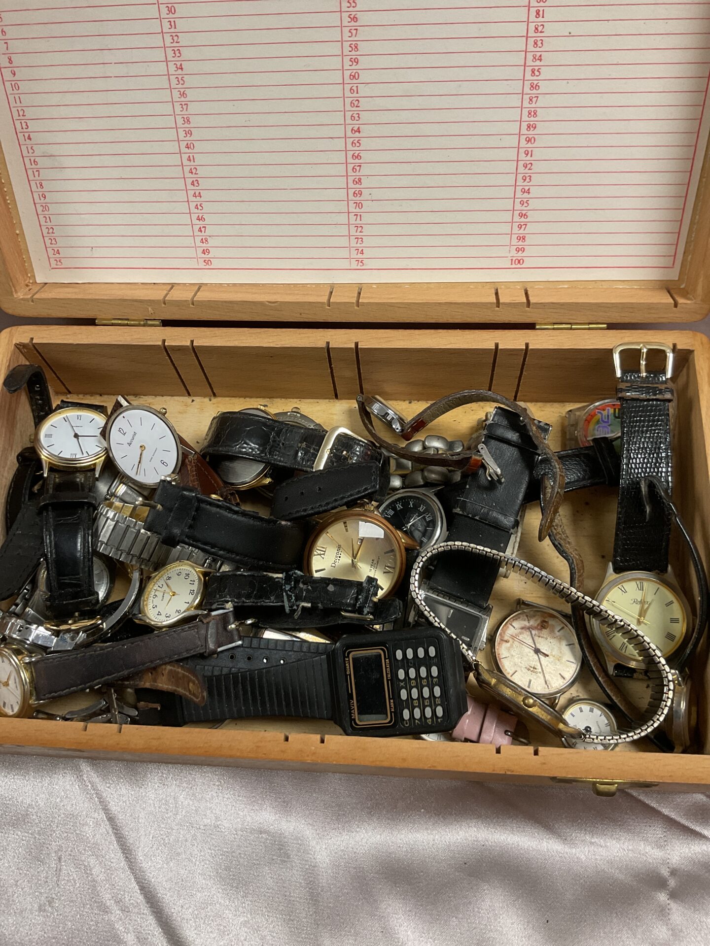 778 Wooden Box of Assorted Wristwatches