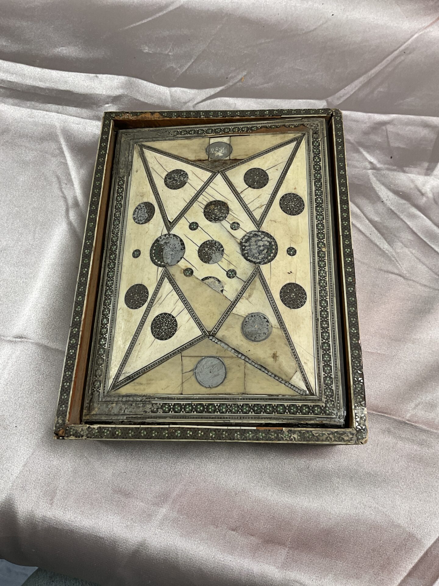 740 Vintage Indian Bone decorated box
