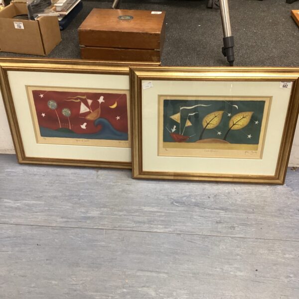 Signed Adam Barsby limited edition print featuring colourful animal artwork.