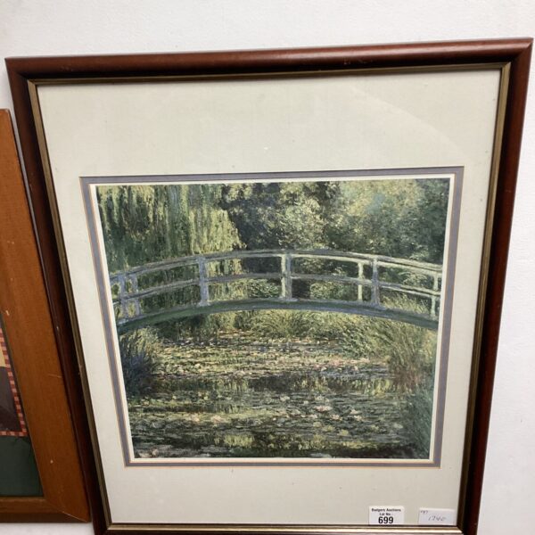 Vintage Claude Monet water lilies print for home decor.