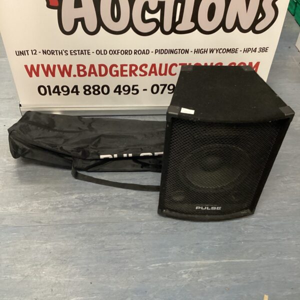 Black Pulse speaker and microphone receiver unit for wireless audio.