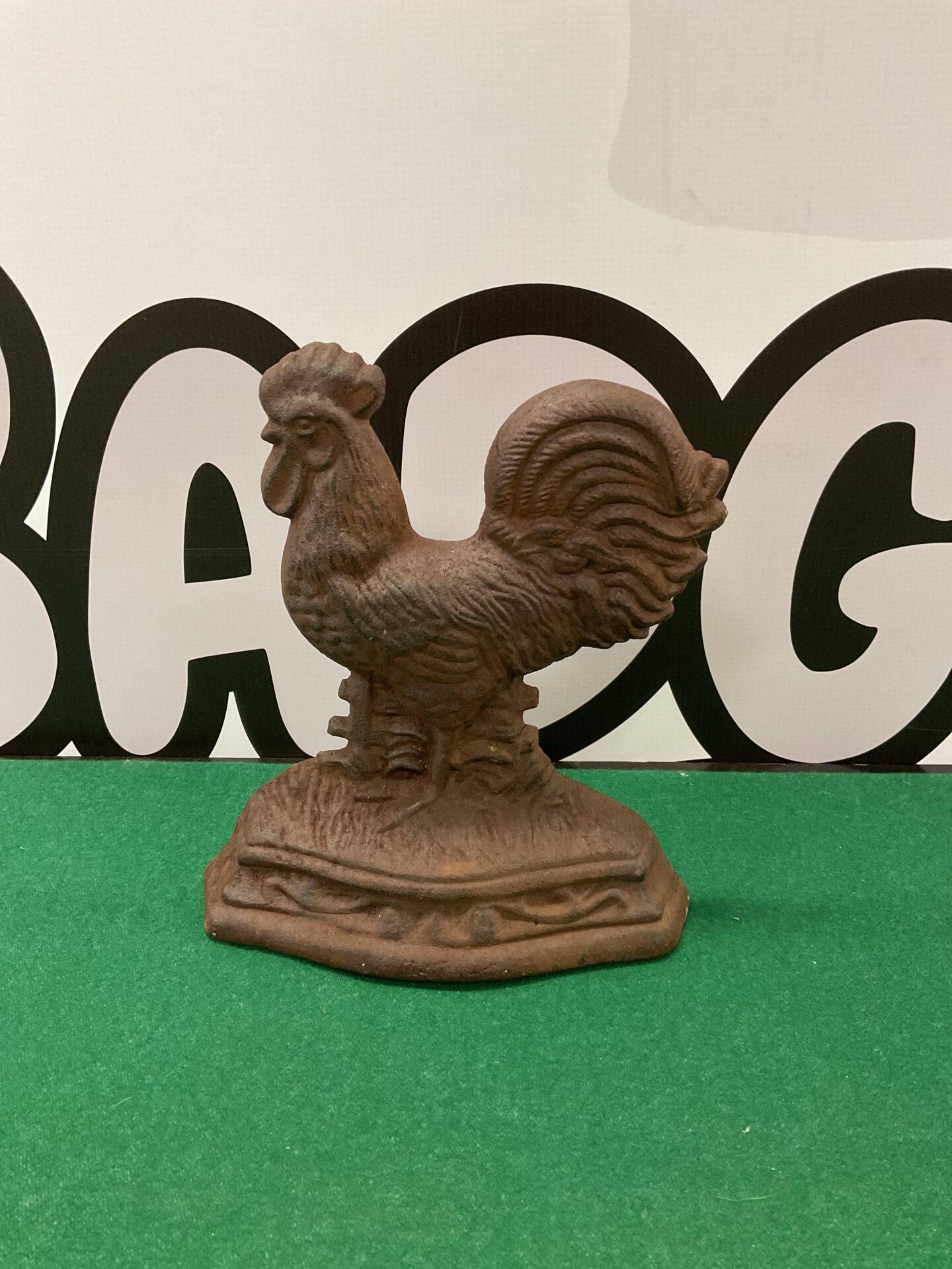 026 Cast iron cockerel doorstop