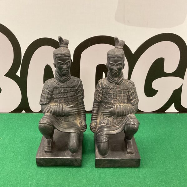 Detailed resin Terracotta Warrior ornament for home decor.