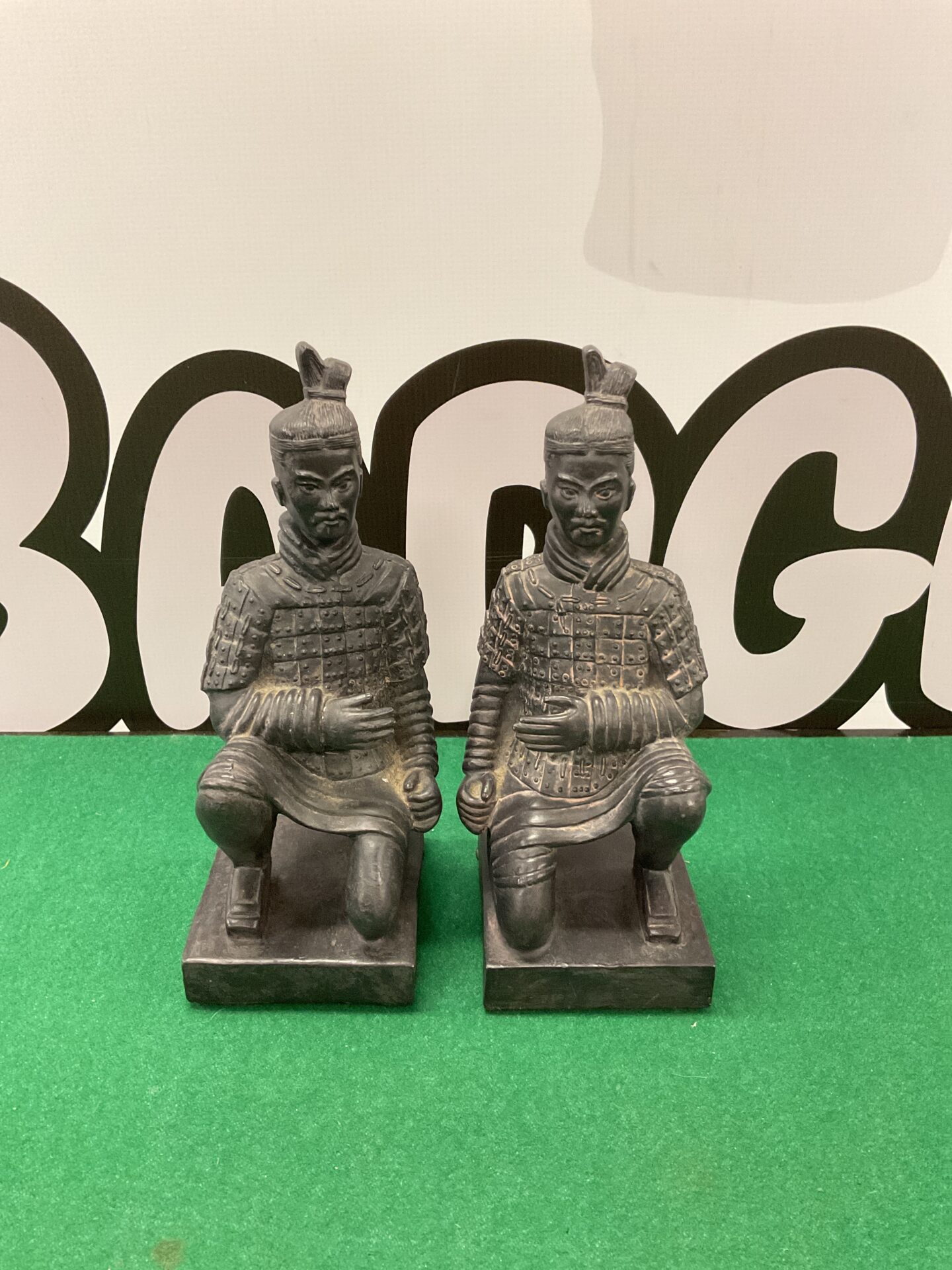 035 Two resin Terracotta Ancient Chinese Warrior ornaments