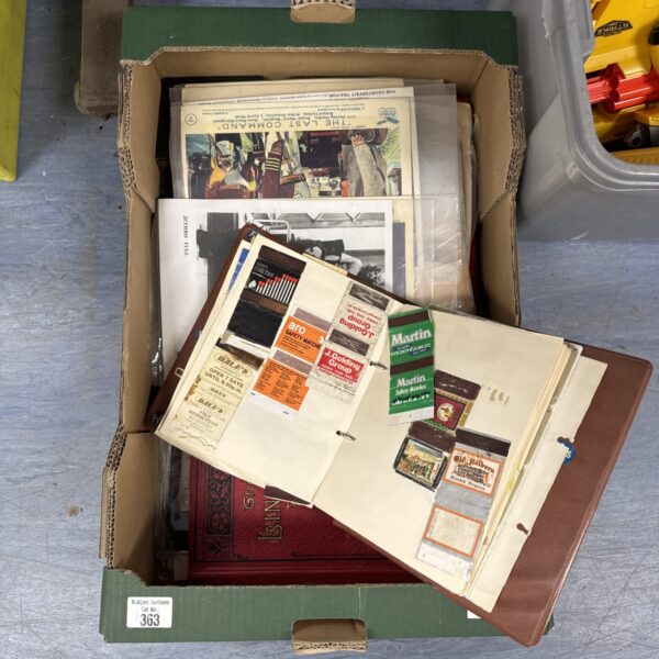 Vintage mixed lot of ephemera including matchbooks and film cards.