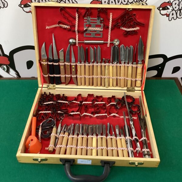 Open Ship India Okedao garnishing tool set with various carving tools.