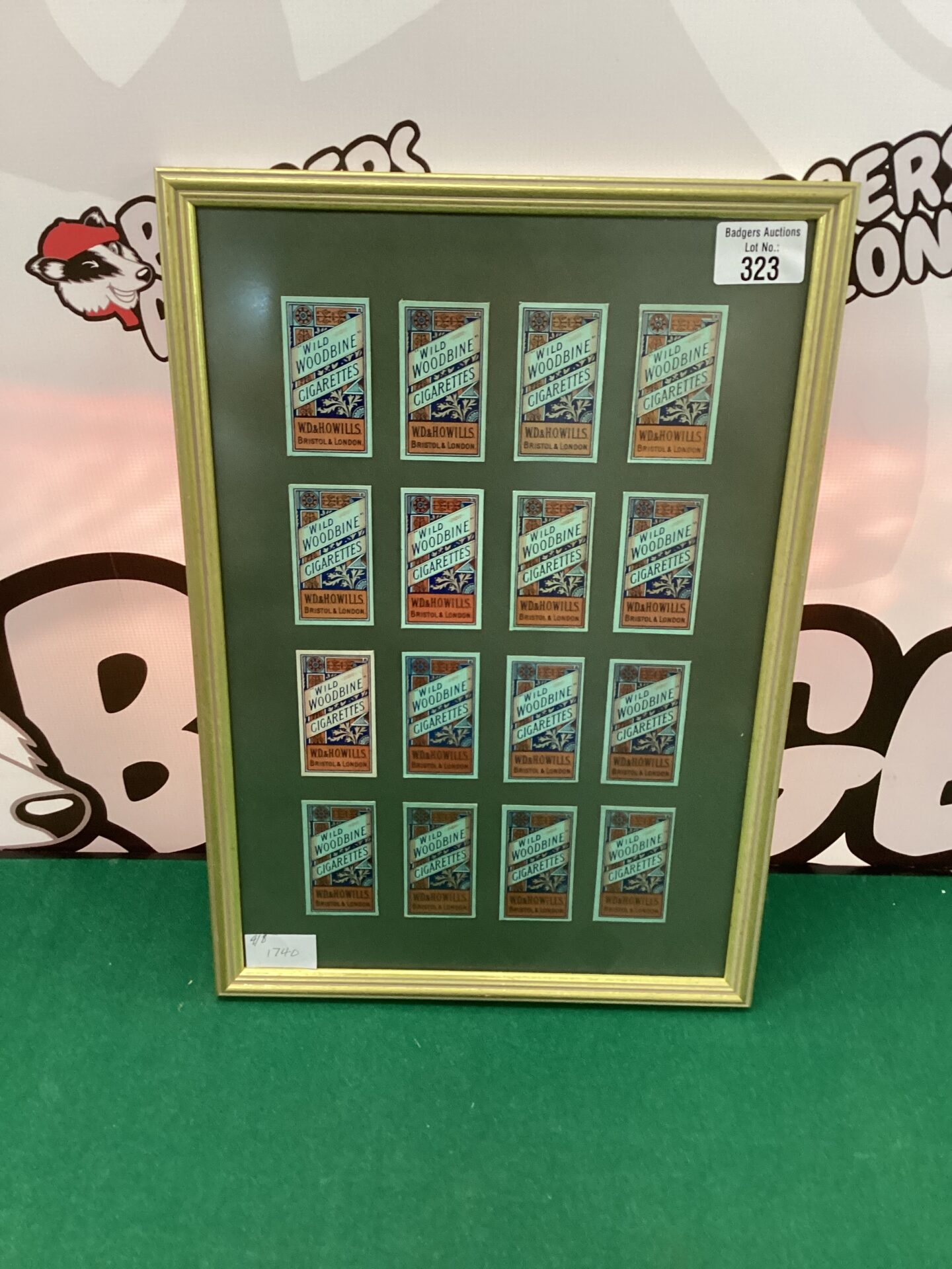 323 Framed Woodbine Cigarette Cards