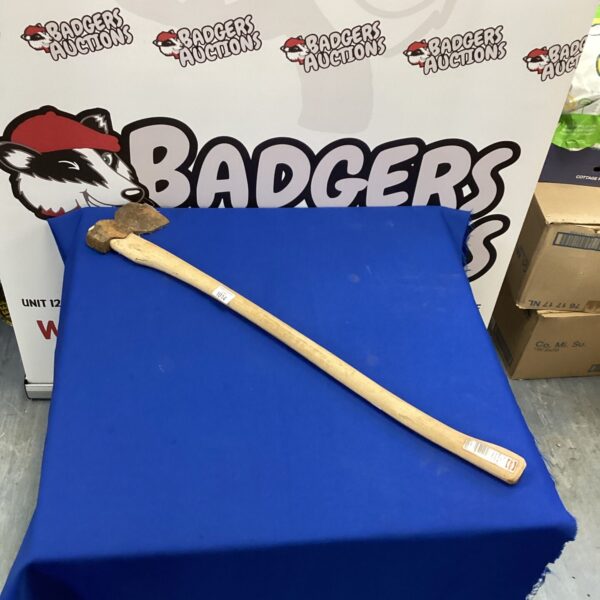 Faithfull hickory handled axe, a durable wood splitting tool.