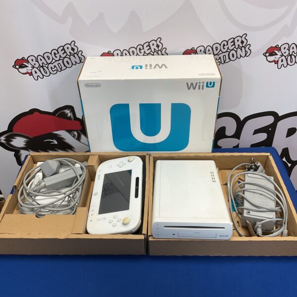 Boxed Nintendo Wii U console for retro gaming collectors.