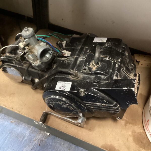 Vintage Longin motor bike engine for restoration or collection.