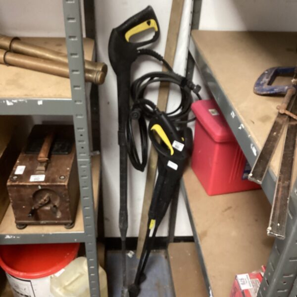 Lot of three used Karcher lances for pressure washer cleaning.