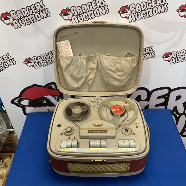 Vintage Stella Stellaphone reel to reel tape recorder in good condition.