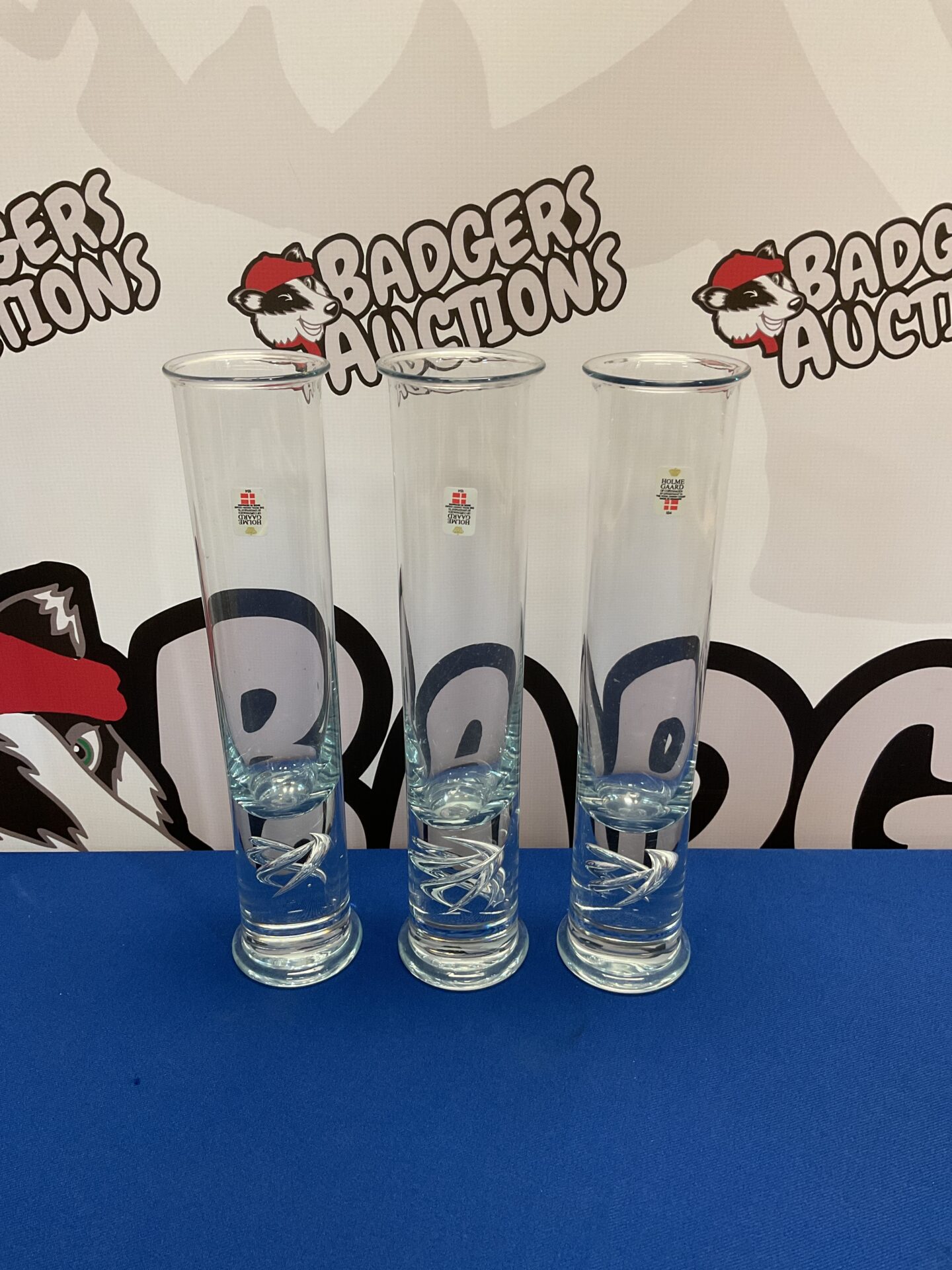 279 Three holme gaard glass per lukin vases