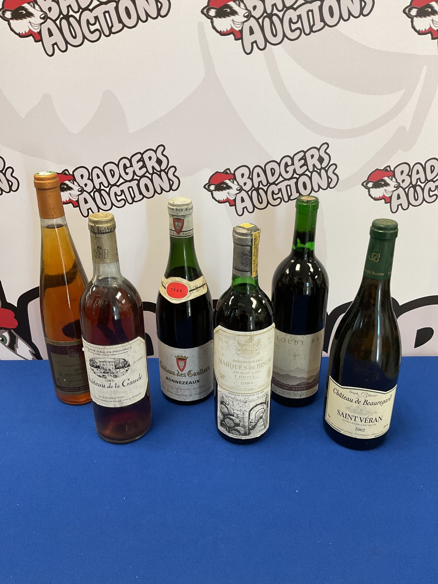 698 6 bottles of vintage wine including 1964 chateau des canliers & 1988 cloudy bay
