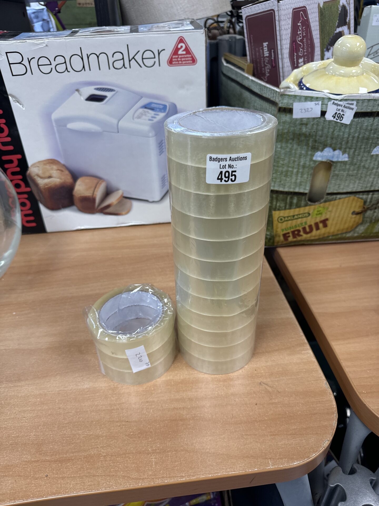 495 Fifteen rolls of clear tape