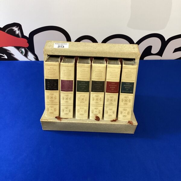 Vintage Readers Digest books collection displayed for sale.