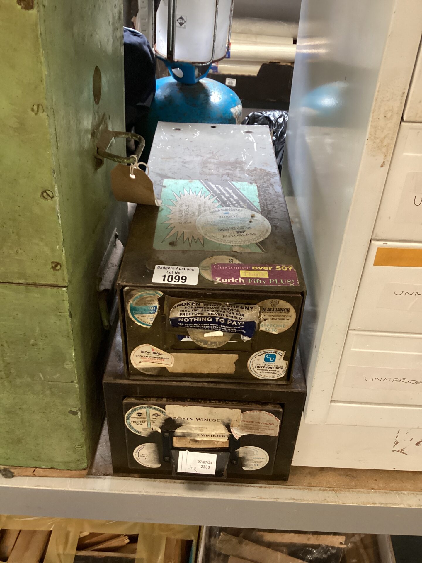 1099 Two Metal Card Index Units