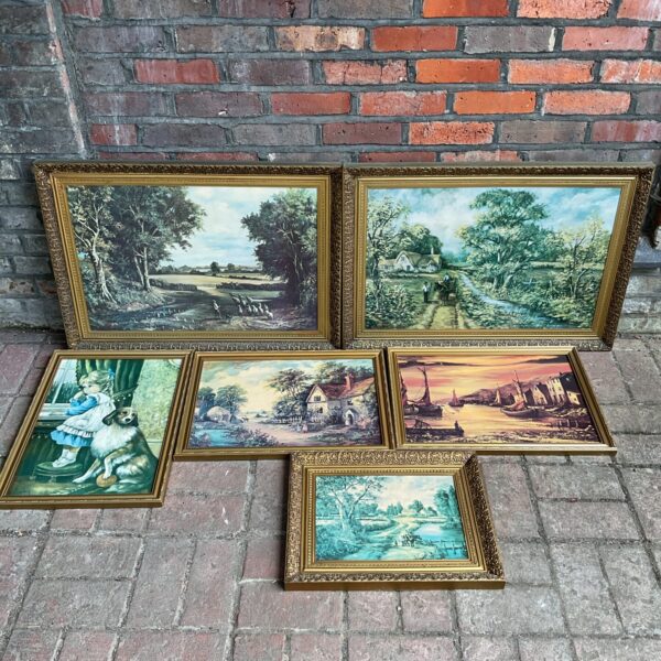 Vintage Dallas Simpson print of a charming cottage scene.