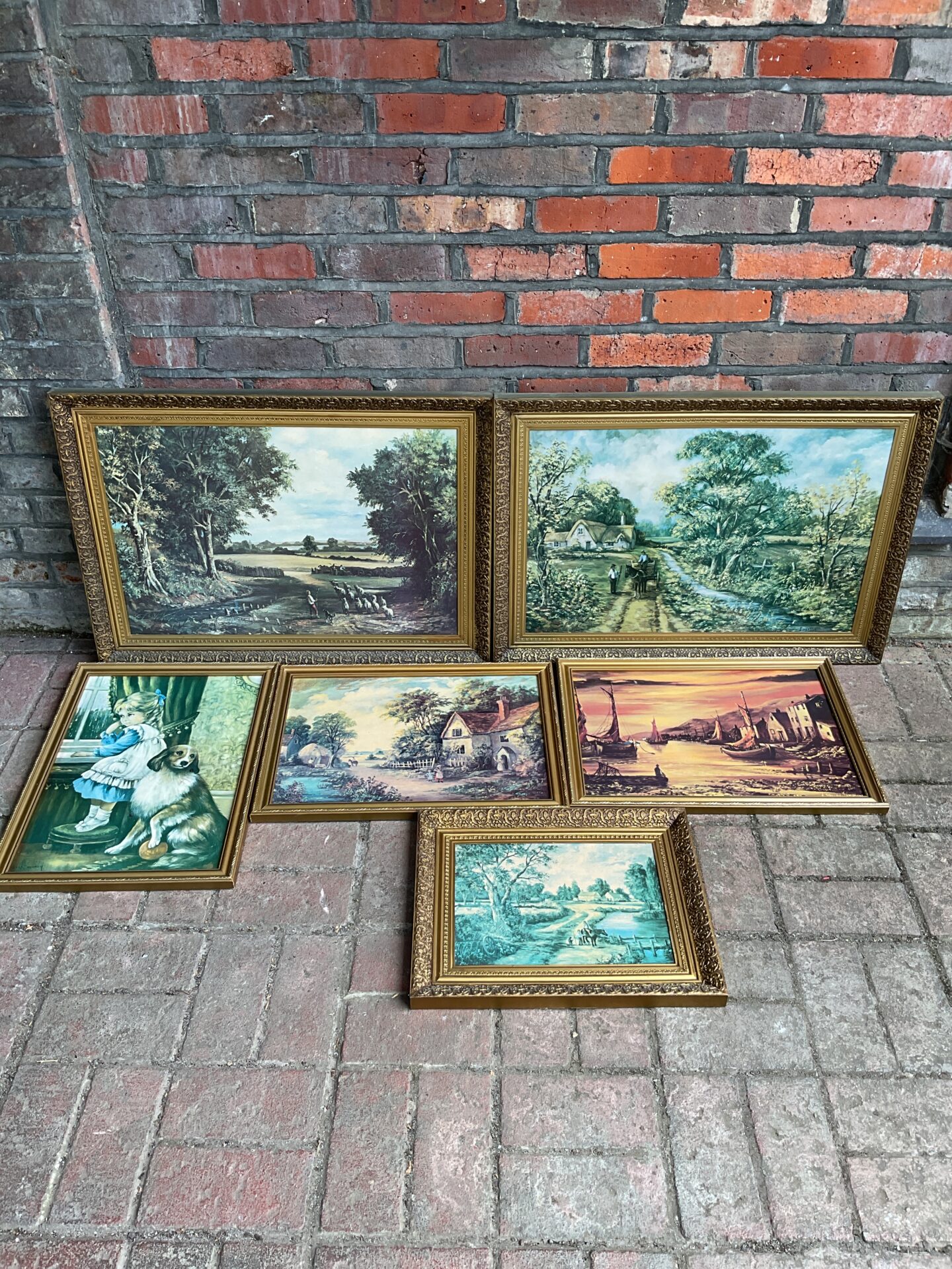 762 Six vintage framed dallas simpson prints