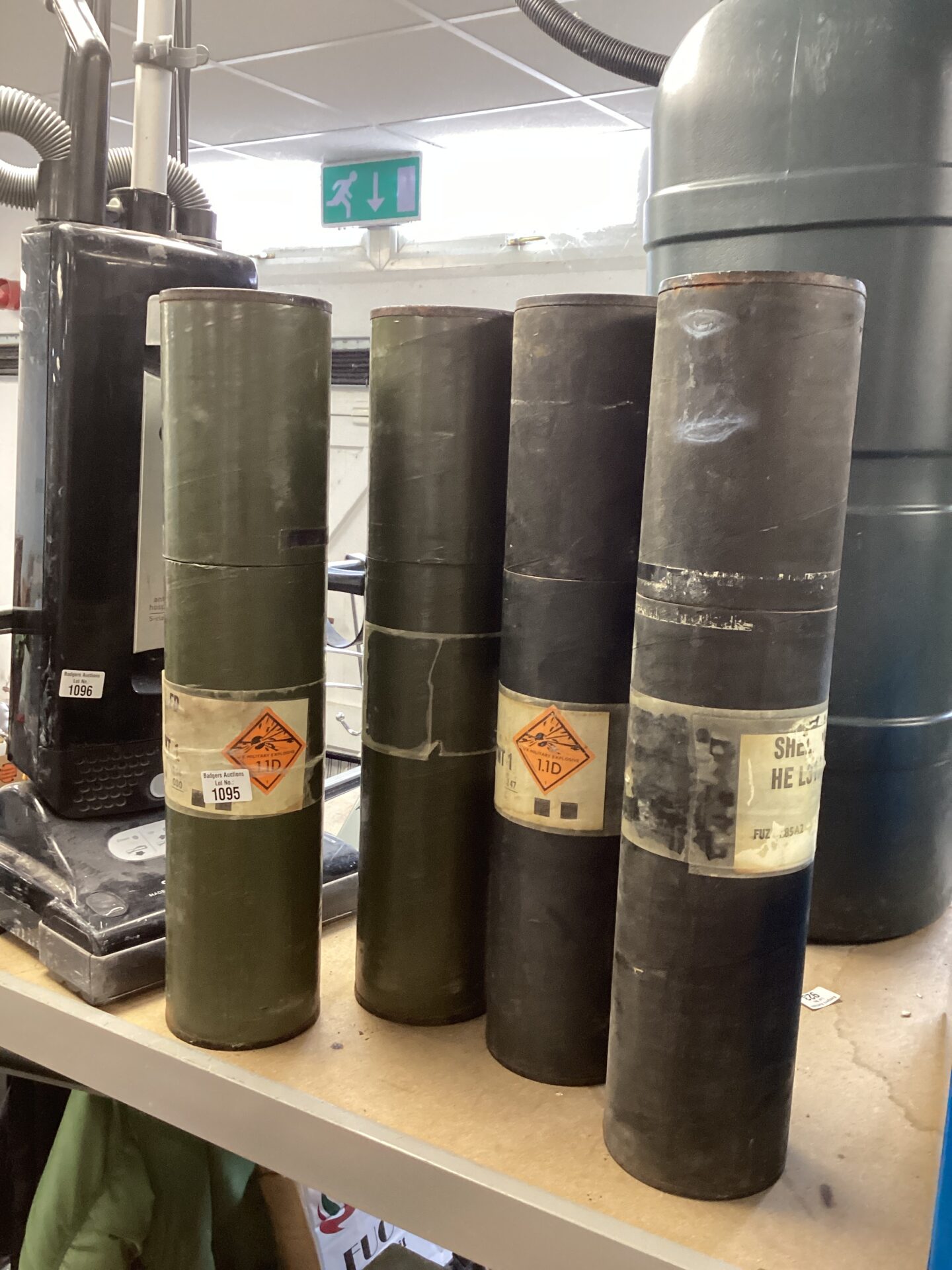 1095 Four Military 105mm Shell case Tubes