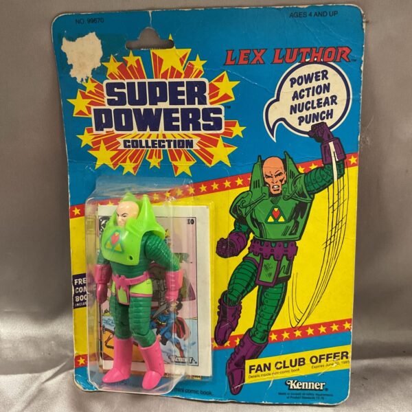 Vintage Kenner Lex Luthor action figure in original packaging.
