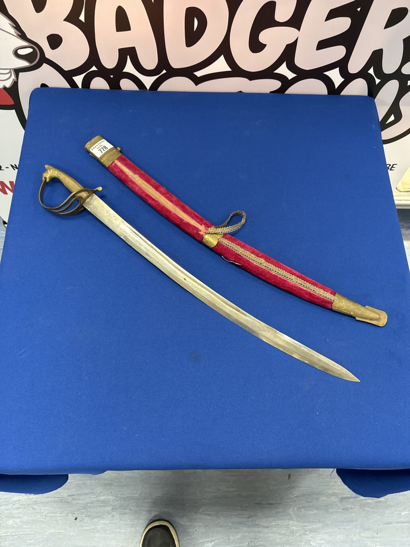 778 Indian brass handled dress sword