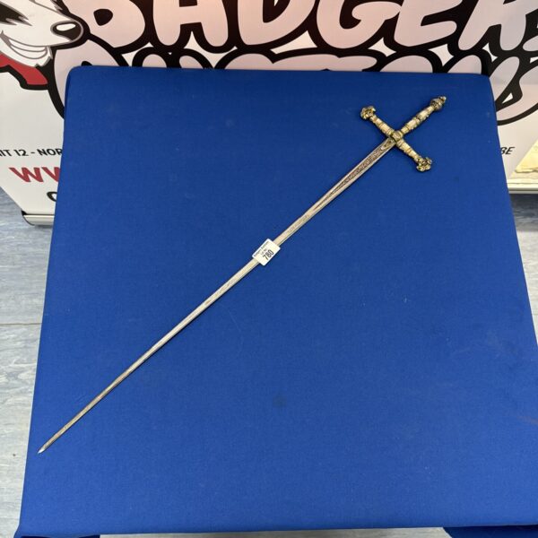 Antique Toledo style dress sword with etched blade.