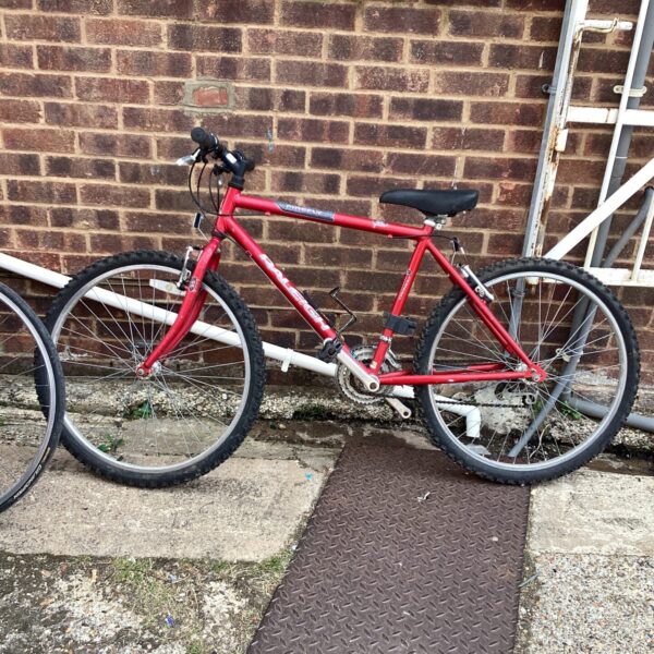 Red Raleigh Firefly vintage mountain bike, 1990s.