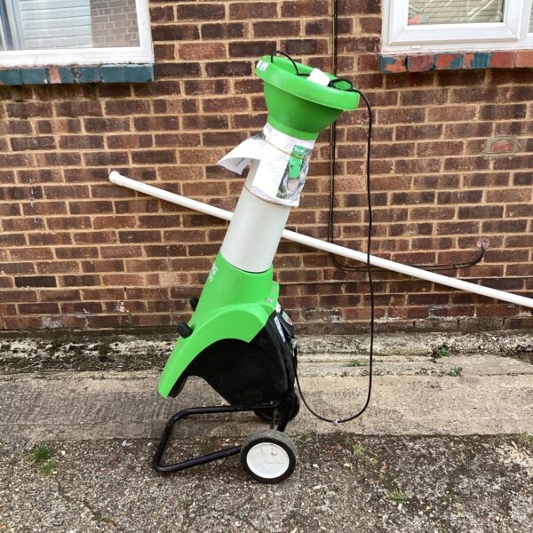 Viking GE250 wood chipper for garden waste reduction.
