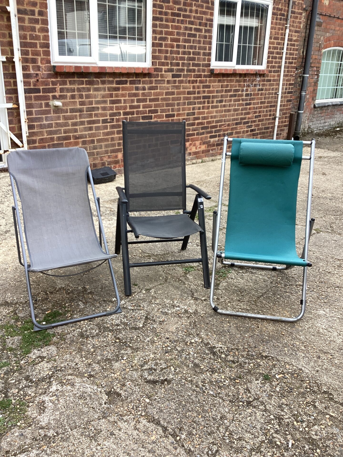 1178 Three Garden Folding Chairs