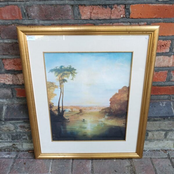 Limited edition Ashley Shaw print of dogs in countryside
