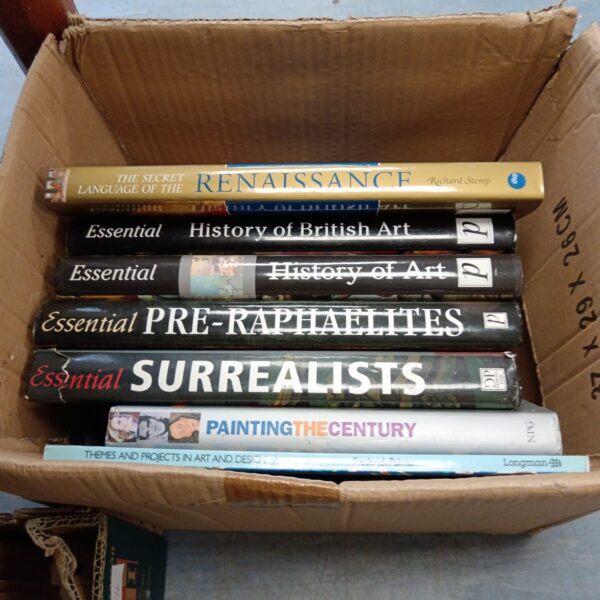 Stack of art history books for collectors and enthusiasts.