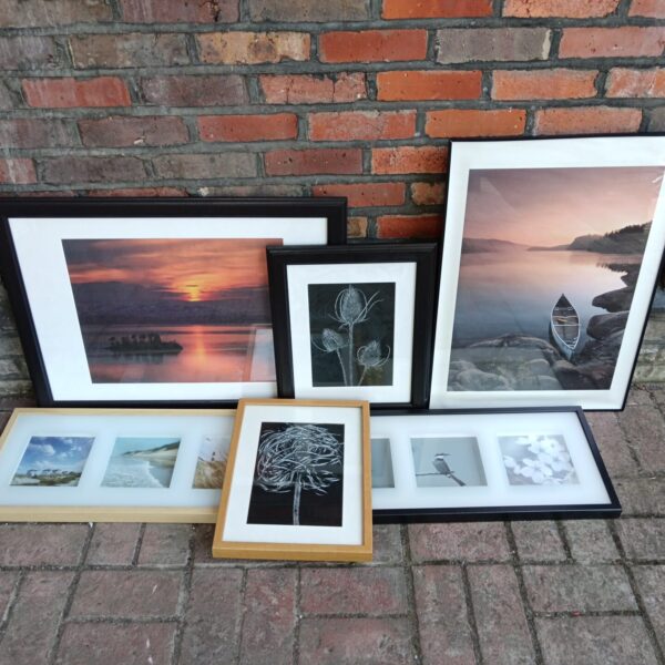 Landscape framed photographic print for modern home decor.