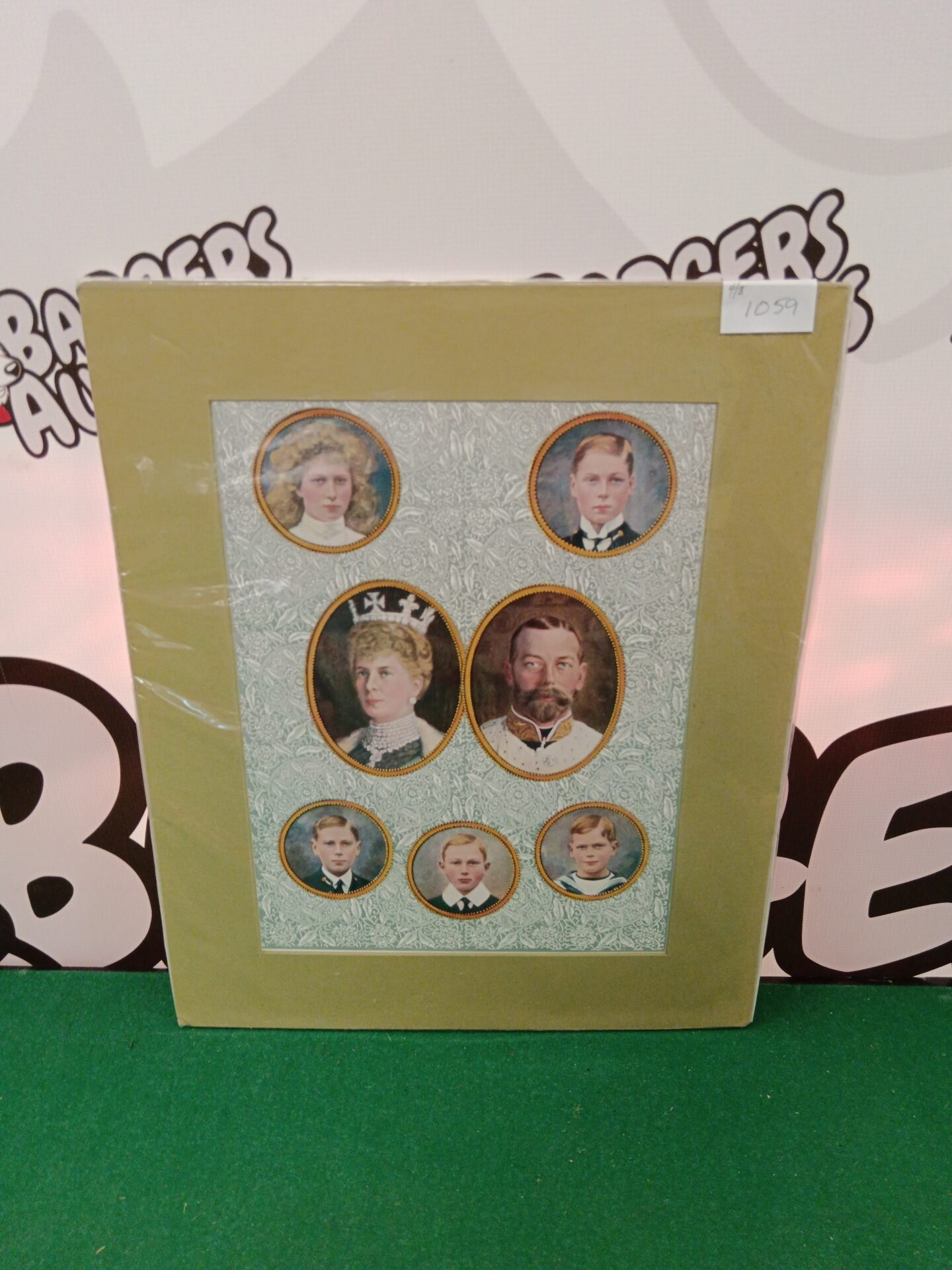 676 Vintage portrait print of king George & family