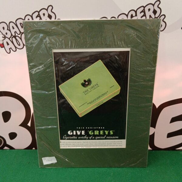 Vintage Greys Silk Cut cigarettes Christmas advert, collectible ephemera.