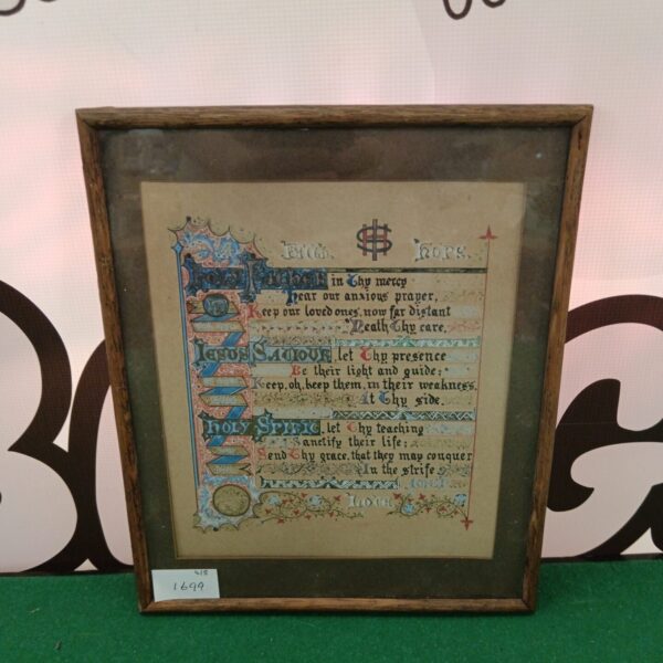 Hand-painted WWI soldier prayer painting, a devotional artwork.