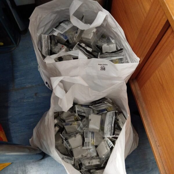 Large lot of genuine Epson printer cartridges for inkjet printers.