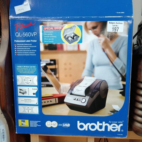 Brother QL-560VP professional label printer in used condition.