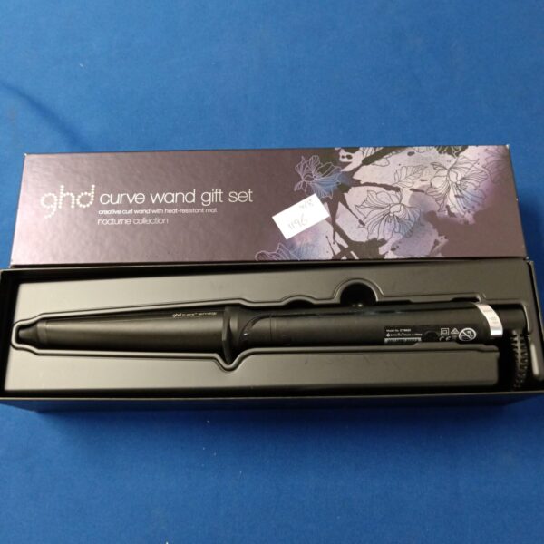 Ghd Curve Wand Gift Set in packaging, hair styling tool.