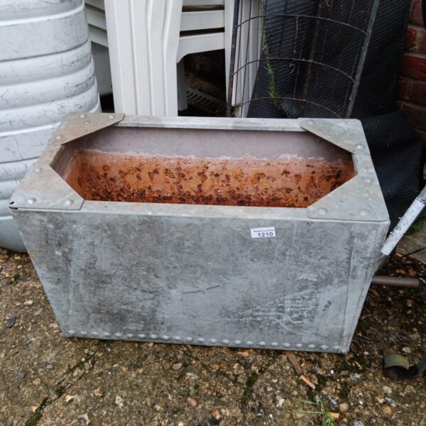 Small galvanised water tank