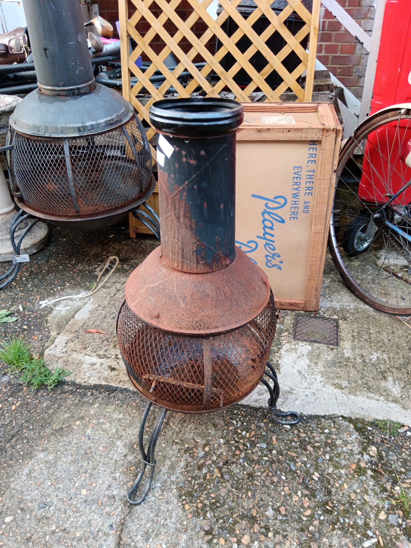 1029 Small garden fire basket burner