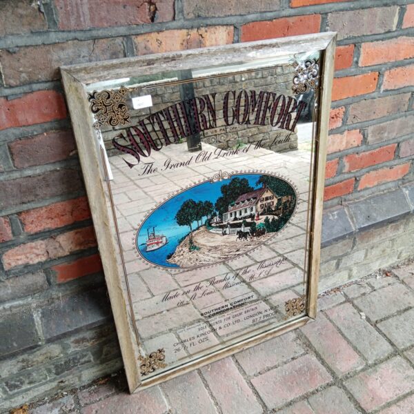 Vintage Southern Comfort pub mirror advertising the liquor brand.