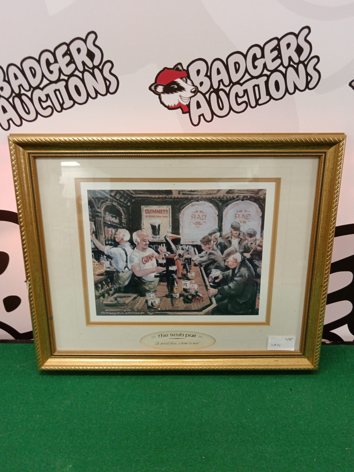 689 The Irish pub Guinness framed print
