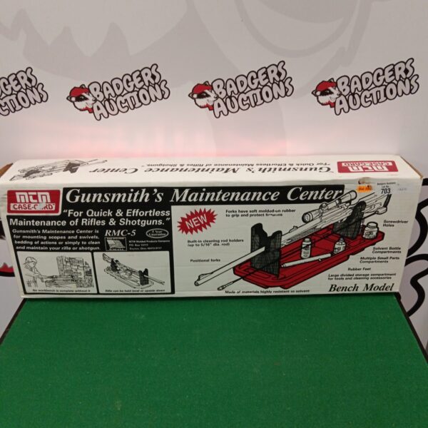 Vintage Mcm Case Gard gunsmiths maintenance center with tools inside.