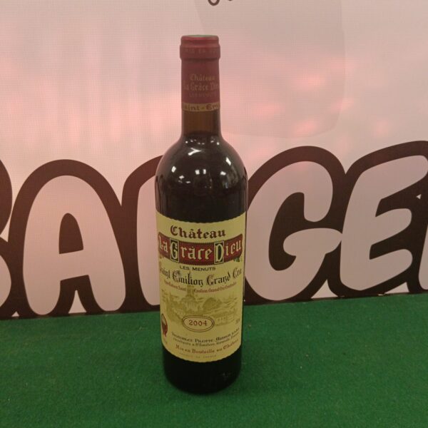 Chateau La Grace Dieu Saint Emilion Grand Cru 2004 wine bottle.